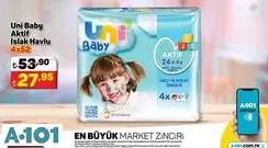 UNİ BABY AKTİF ISLAK HAVLU UNİ BABY AKTİF ISLAK HAVLU